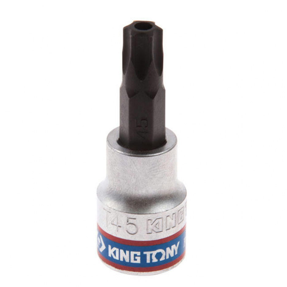 Насадка (бита) торцевая 3/8", Torx, T45, L = 50 мм, с отверстием KING TONY 302745