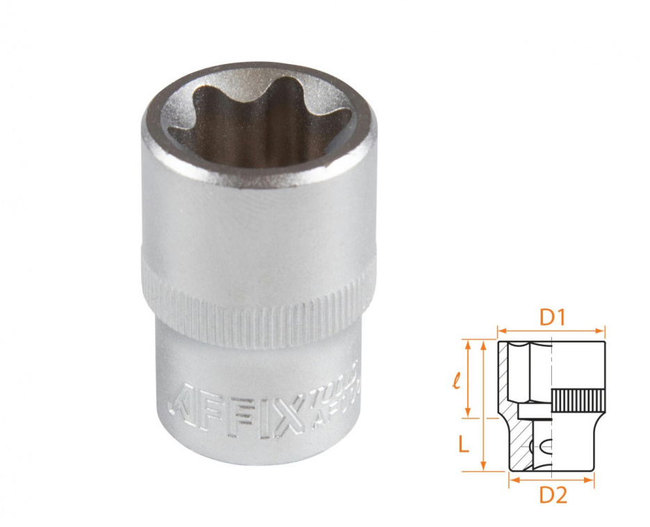 Головка торцевая TORX Е-стандарт 1/2", E22 AFFIX AF00043022